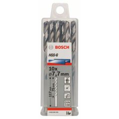 Bosch Metallbohrer HSS-G, DIN 338, 7,7 x 75 x 117 mm, 10er-Pack (2 608 585 505), image 