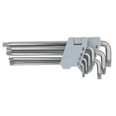KS Tools EDELSTAHL Torx-Winkelstiftschlüssel mit Bohrung, lang, 7-tlg, image 
