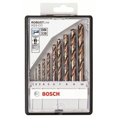Bosch Metallbohrer-Set Robust Line HSS-Co, DIN 135, 135°, 10-teilig, 1 - 10 mm (2 607 019 925), image 