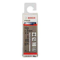 Bosch Metallbohrer HSS-Co, DIN 338, 3 x 33 x 61 mm, 10er-Pack (2 608 585 876), image 