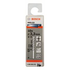 Bosch Metallbohrer HSS-Co, DIN 338, 3,3 x 36 x 65 mm, 10er-Pack (2 608 585 878), image 