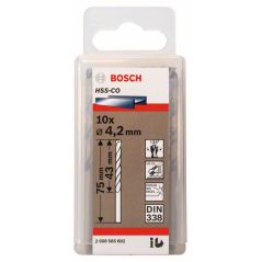Bosch Metallbohrer HSS-Co, DIN 338, 4,2 x 43 x 75 mm, 10er-Pack (2 608 585 882), image 