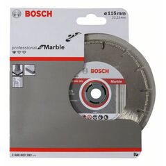Bosch Diamanttrennscheibe Standard for Marble, 115 x 22,23 x 2,2 x 3 mm (2 608 602 282), image 