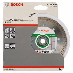 Bosch Diamanttrennscheibe Best for Ceramic Extra-Clean Turbo, 115 x 22,23 x 1,4 x 7 mm (2 608 602 478), image 