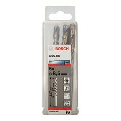 Bosch Metallbohrer HSS-Co, DIN 338, 8,5 x 75 x 117 mm, 5er-Pack (2 608 585 895), image 