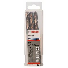 Bosch Metallbohrer HSS-Co, DIN 338, 10,5 x 87 x 133 mm, 5er-Pack (2 608 585 900), image 