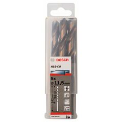 Bosch Metallbohrer HSS-Co, DIN 338, 11,5 x 94 x 142 mm, 5er-Pack (2 608 585 902), image 