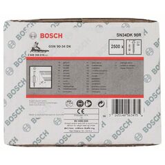Bosch D-Kopf Streifennagel SN34DK 90R, 3,1 mm, 90 mm, blank, gerillt (2 608 200 018), image 
