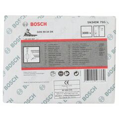 Bosch D-Kopf Streifennagel SN34DK 75G, 2,8 mm, 75 mm, verzinkt, glatt (2 608 200 007), image 