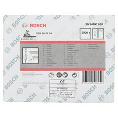 Bosch D-Kopf Streifennagel SN34DK 65R, 2,8 mm, 65 mm, blank, gerillt (2 608 200 015), image 