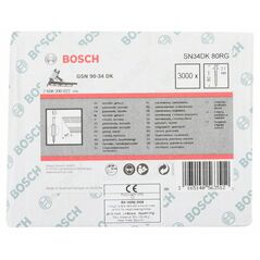 Bosch D-Kopf Streifennagel SN34DK 80RG, 3,1 mm, 80 mm, verzinkt, gerillt (2 608 200 022), image 