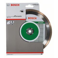Bosch Diamanttrennscheibe Standard for Ceramic, 180 x 25,40 x 1,6 x 7 mm (2 608 602 536), image 