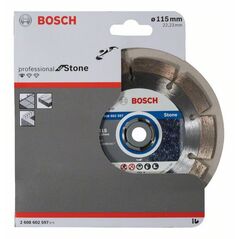 Bosch Diamanttrennscheibe Standard for Stone, 115 x 22,23 x 1,6 x 10 mm, 1er-Pack (2 608 602 597), image 