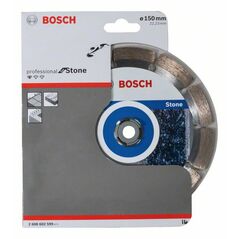 Bosch Diamanttrennscheibe Standard for Stone, 150 x 22,23 x 2 x 10 mm (2 608 602 599), image 