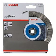 Bosch Diamanttrennscheibe Best for Stone, 125 x 22,23 x 2,2 x 12 mm (2 608 602 642), image 