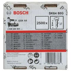 Bosch Senkkopf-Stift SK64 50G, 1,6 mm, 50 mm, verzinkt (2 608 200 505), image 