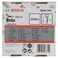 Bosch Senkkopf-Stift SK64 25G, 1,6 mm, 25 mm, verzinkt (2 608 200 500), image 