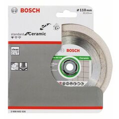 Bosch Diamanttrennscheibe Standard for Ceramic, 110 x 22,23 x 1,6 x 7,5 mm (2 608 602 535), image 