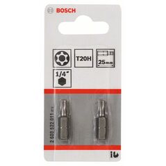 Bosch Security-Torx-Schrauberbit Extra-Hart T20H, 25 mm, 2er-Pack (2 608 522 011), image 