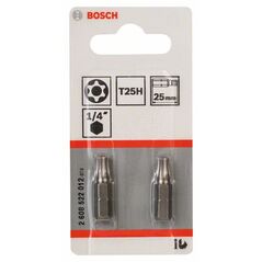 Bosch Security-Torx-Schrauberbit Extra-Hart T25H, 25 mm, 2er-Pack (2 608 522 012), image 