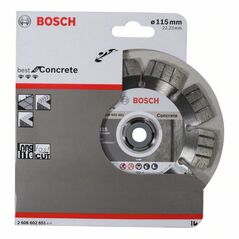 Bosch Diamanttrennscheibe Best for Concrete, 115 x 22,23 x 2,2 x 12 mm (2 608 602 651), image 