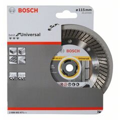 Bosch Diamanttrennscheibe Best for Universal Turbo, 115 x 22,23 x 2,2 x 12 mm (2 608 602 671), image 