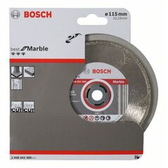 Bosch Diamanttrennscheibe Best for Marble, 115 x 22,23 x 2,2 x 3 mm (2 608 602 689), image 