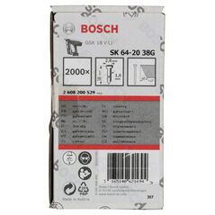 Bosch Senkkopf-Stift SK64 20G, 38 mm verzinkt (2 608 200 529), image 
