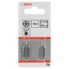 Bosch Security-Torx-Schrauberbit Extra-Hart T8H, 25 mm, 2er-Pack (2 608 522 007), image 