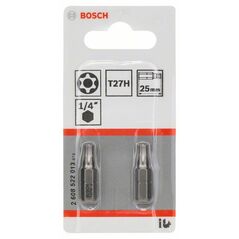 Bosch Security-Torx-Schrauberbit Extra-Hart T27H, 25 mm, 2er-Pack (2 608 522 013), image 