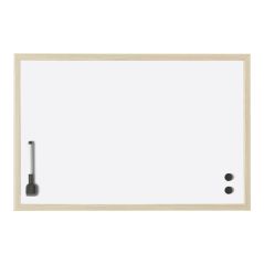 Magnetoplan Whiteboard mit Holz-Rahmen, 1000 x 600 mm, image 