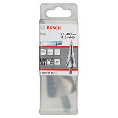 Bosch Stufenbohrer HSS, für Kabelverschraubungen, M10-M40, 10 mm, 125,5 mm, 16 Stufen (2 608 587 427), image 