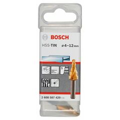 Bosch Stufenbohrer HSS-TiN, 4 - 12 mm, 6 mm, 50 mm, 5 Stufen (2 608 587 429), image 
