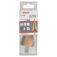 Bosch Stufenbohrer HSS-TiN, für Kabelverschr., M10 - M40, 10 mm, 125,5 mm, 12 Stufen (2 608 587 434), image 