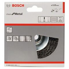 Bosch Kegelbürste Clean for Metal, gewellt, 115 mm, 0,3 mm, 12500 U/min, M14 (2 608 622 101), image 