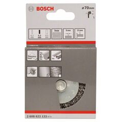 Bosch Scheibenbürste, gewellt, rostfrei, 70 mm, 0,3 mm, 15 mm, 4500 U/ min (2 608 622 122), image 