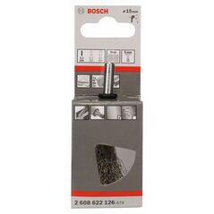 Bosch Pinselbürste, gewellt, rostfrei, 0,2 mm, 15 mm, 4500 U/ min (2 608 622 126), image 