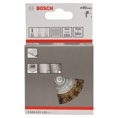 Bosch Scheibenbürste, gewellt, vermessingt, 80 mm, 0,2 mm, 35 mm, 4500 U/ min (2 608 622 130), image 