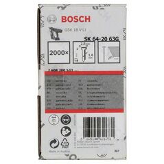Bosch Senkkopf-Stift SK64 20G, 63 mm verzinkt (2 608 200 533), image 