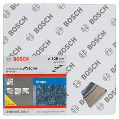 Bosch Diamanttrennscheibe Standard for Stone, 125 x 22,23 x 1,6 x 10 mm, 10er-Pack (2 608 603 236), image 