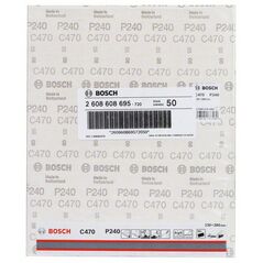Bosch Schleifblatt C470, 230 x 280 mm, 240, ungelocht (2 608 608 695), image 