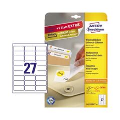 Avery Zweckform Etikett L4737REV-25 63,5x29,6mm weiß 675 St./Pack., image 