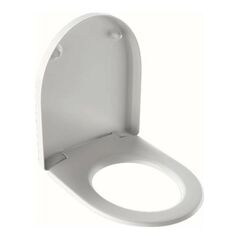 Geberit WC-Sitz iCon ohne Absenkautomatik, Scharniere Edelstahl weiß, image 