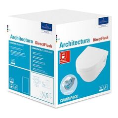 Villeroy & Boch Combi-Pack ARCHITECTURA inkl. Wand-WC tief DirectFlush, spülrandlos und WC-Sitz weiß, image 