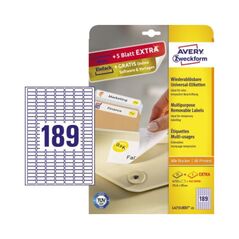 Avery Zweckform Etikett L4731REV-25 25,4x10mm weiß 4.725 St./Pack., image 