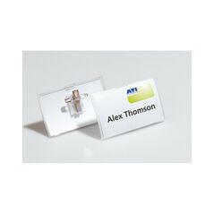 DURABLE Namenschild Click Fold 869319 90x54mm tr 5 St./Pack, image 
