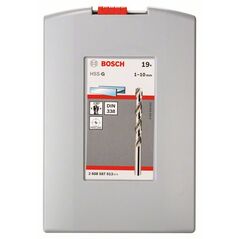 Bosch Metallbohrer-Set HSS-G, ProBox, 19-teilig, DIN 338, 135° 1-10 mm (2 608 587 013), image 