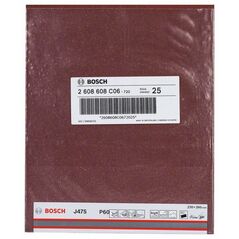 Bosch Schleifblatt Papier J475, Best for Metal, 230 x 280 mm, 60, ungelocht, 1er-Pack (2 608 608 C06), image 