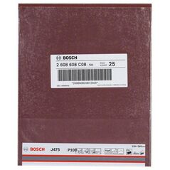 Bosch Schleifblatt Papier J475, Best for Metal, 230 x 280 mm, 100, ungelocht, 1er-Pack (2 608 608 C08), image 