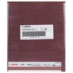 Bosch Schleifblatt Papier J475, Best for Metal, 230 x 280 mm, 120, ungelocht, 1er-Pack (2 608 608 C09), image 